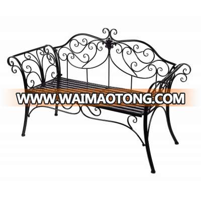 HLC original design outdoor garden iron bench for relax